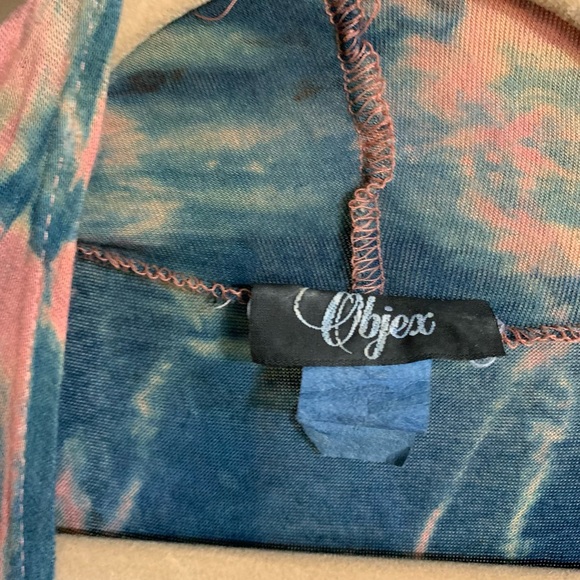 Hippie chic tye dye stretch knit duster - Picture 3 of 5